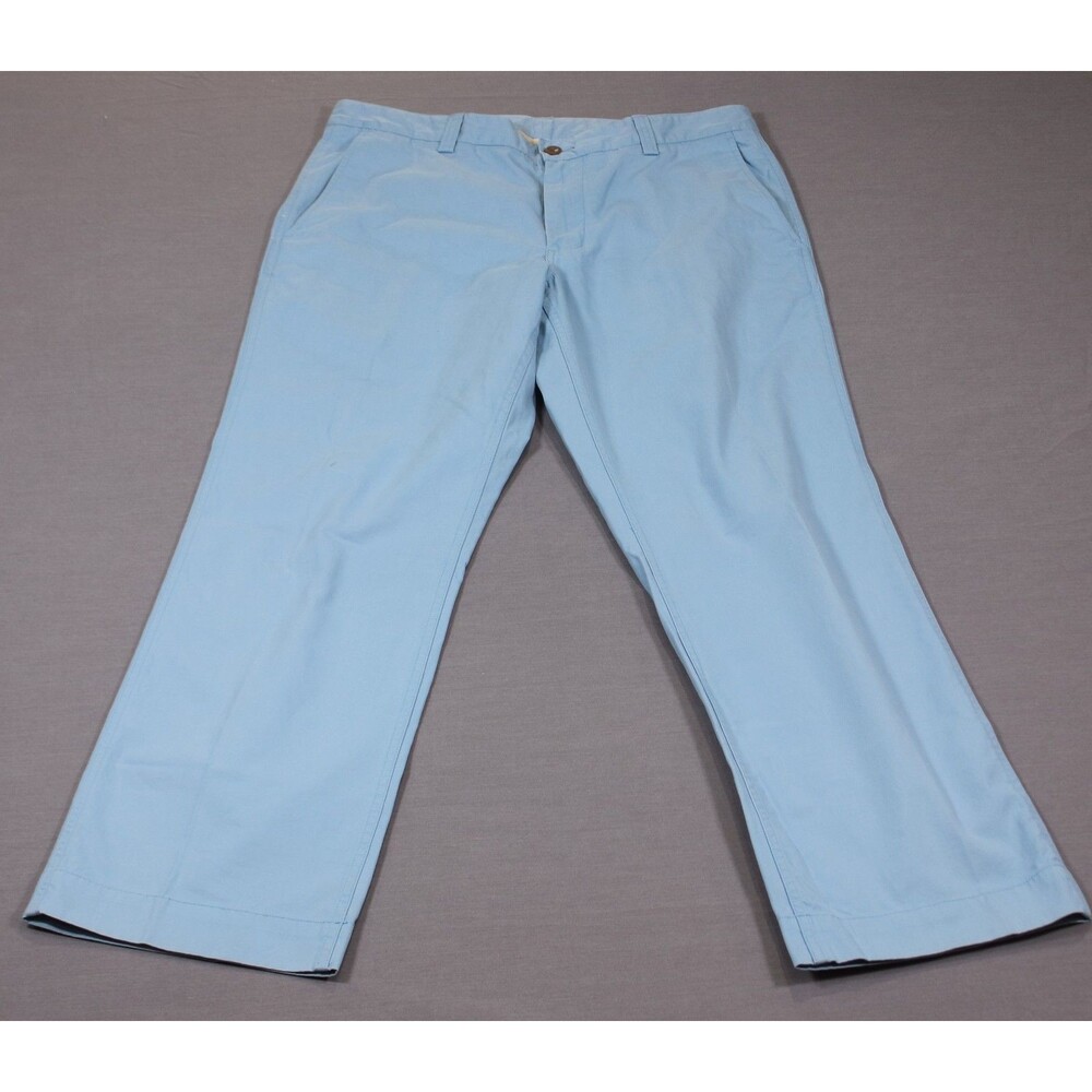 Vineyard Vines Pants Mens Blue Chino Preppy Cotton Flat Front 34" X 32"